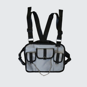 Functional techwear chest bag adjustable straps