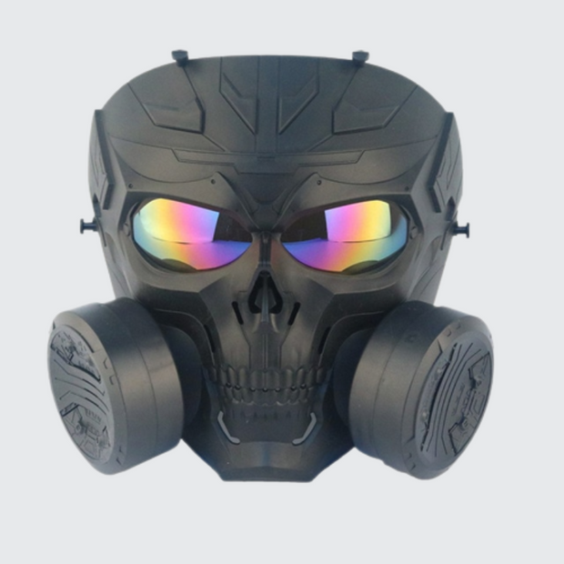  Gas mask techwear full face cover mechanical skull 