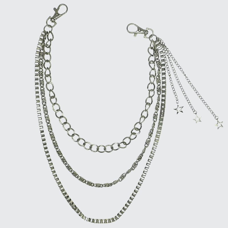 Goth Layered Waist Chain – Techwear UK