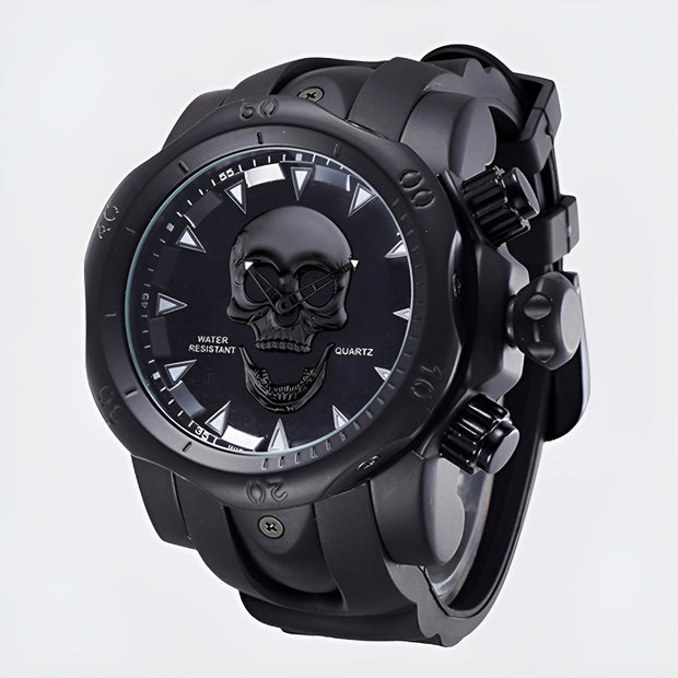 Black skull gothic style watch