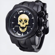 Golden skull gothic style watch