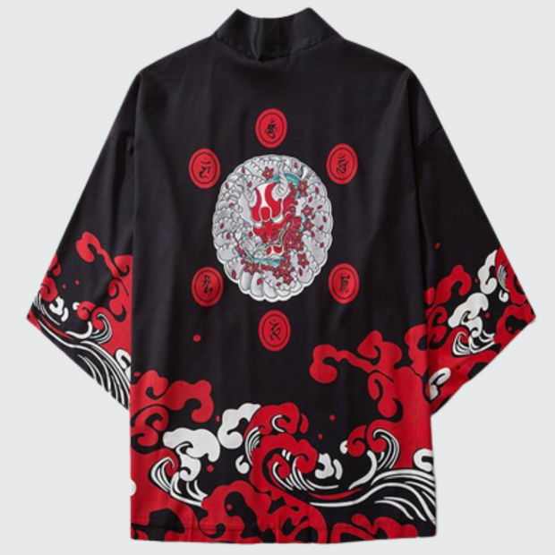  Harajuku style kimono high quality print