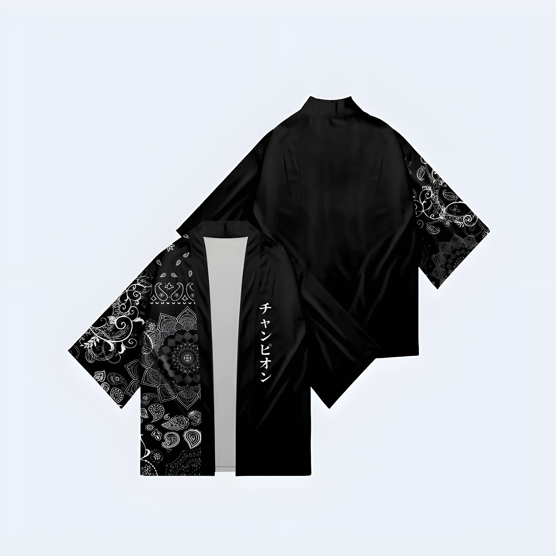 Japanese Kimono Patterns Black And White Techwear UK japanese-kimono-patterns-black-and-white-techwear-uk