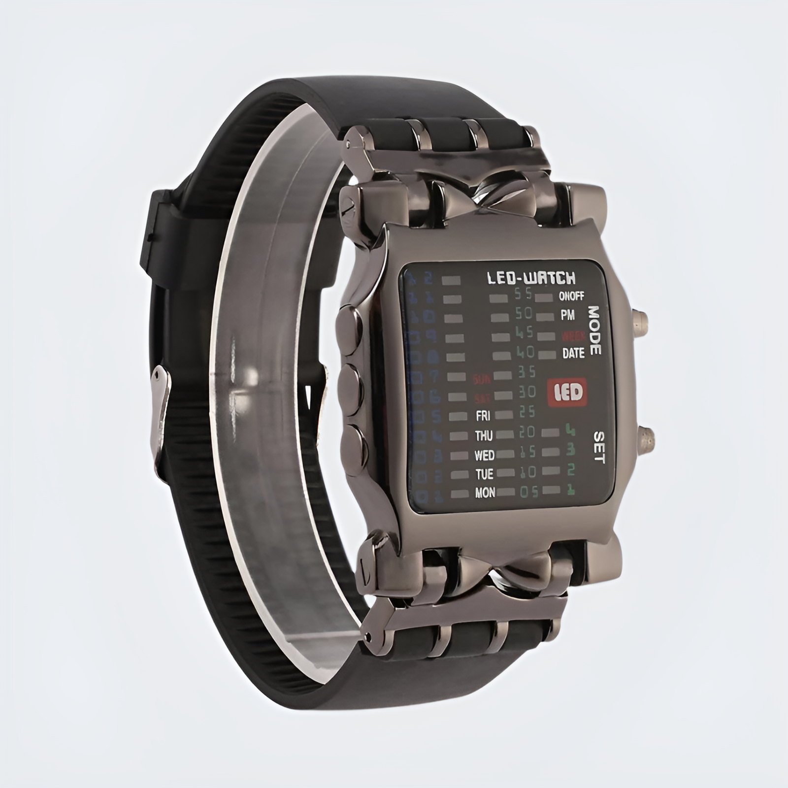 Led Digital Binary Wrist Watch Techwear UK