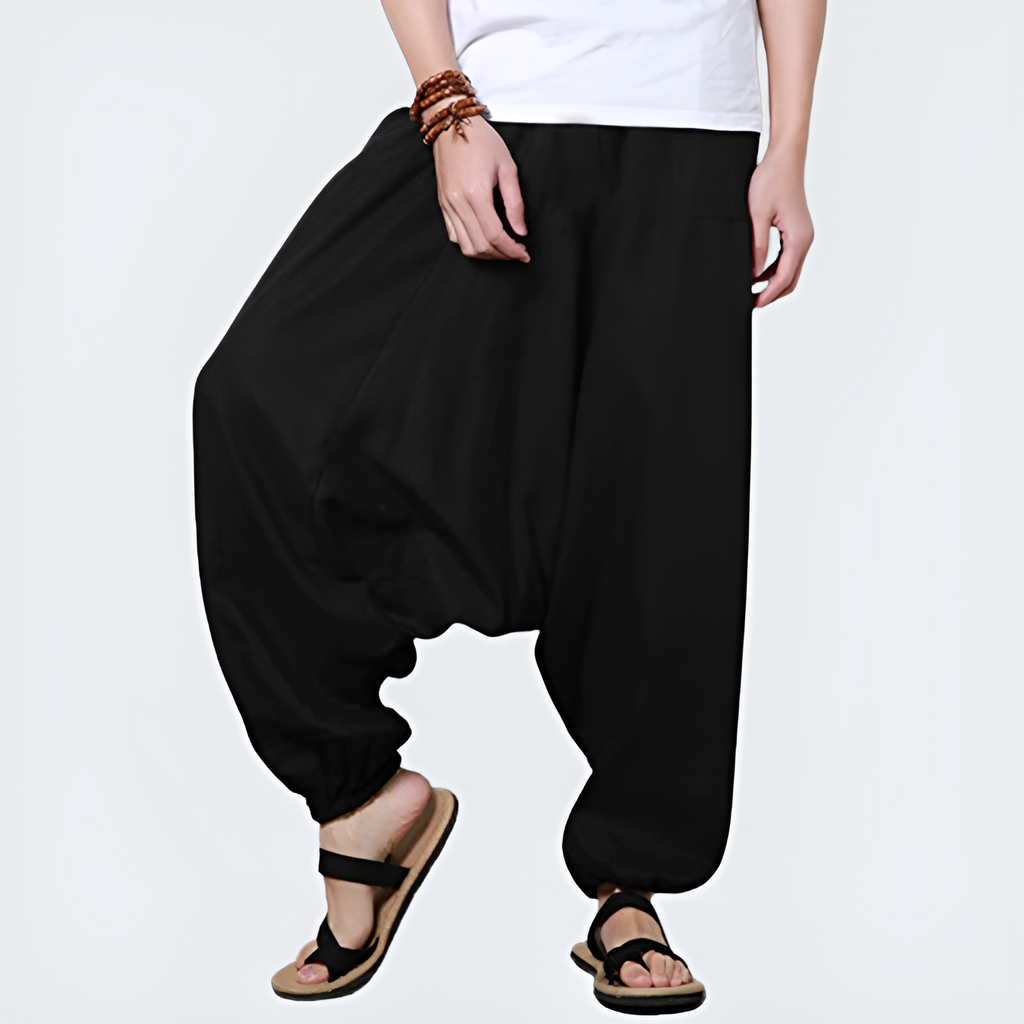yubnlvae men's hop harem pants joggers drawstring elastic waist baggy drop  crotch sweatpants trousers - Walmart.com