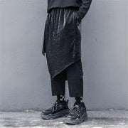 Unisex wearing black ninja harem pants ninja aesthetics
