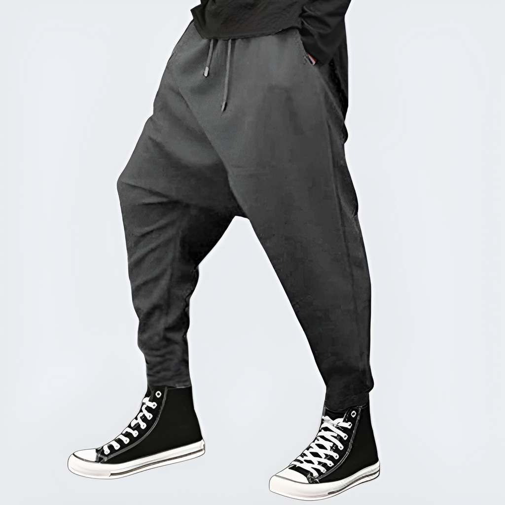 Grey Drop Crotch Pants Techwear UK