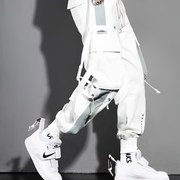 Techwear white pants featuring the soft and skin-touch material