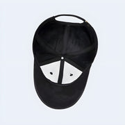 Techwear UK Military Camo Hat with Adjustable Straps – Black (Inside View) – Featuring a comfortable interior with adjustable straps, this black camo hat ensures a perfect fit. Ideal for techwear and outdoor enthusiasts.