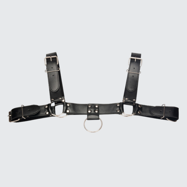 Rivet shoulder belt black solid pattern type