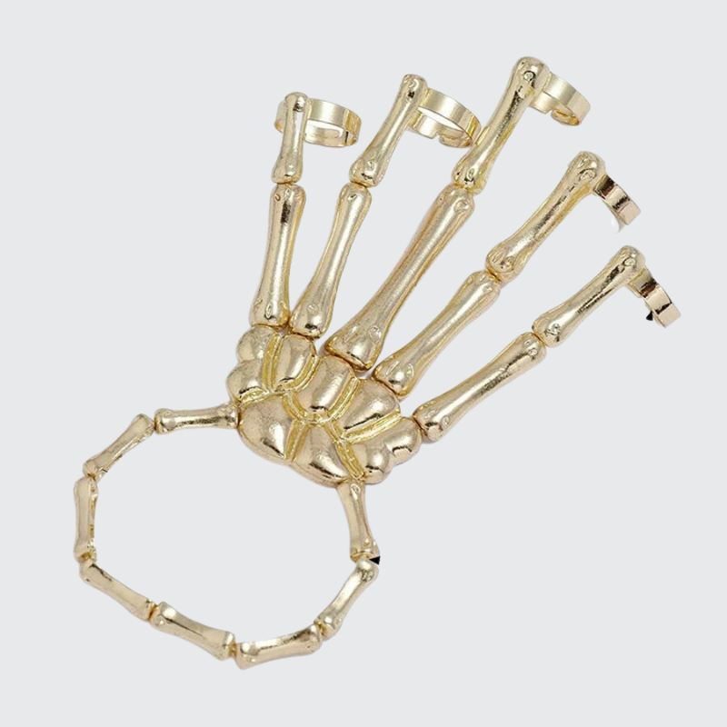 Skeleton Hand Finger Bone Bracelet Ring – Techwear UK
