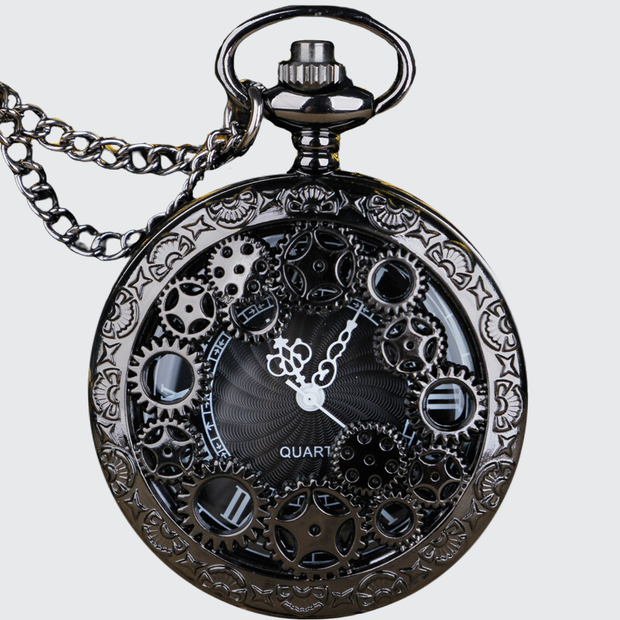 Steampunk retro vintage pocket watch unique round steampunk shape