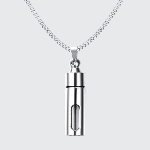 Techwear cylinder necklace pendant type necklace