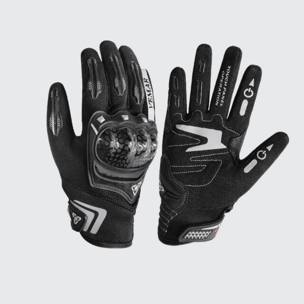 Techwear reflective gloves motorcycle winter style black