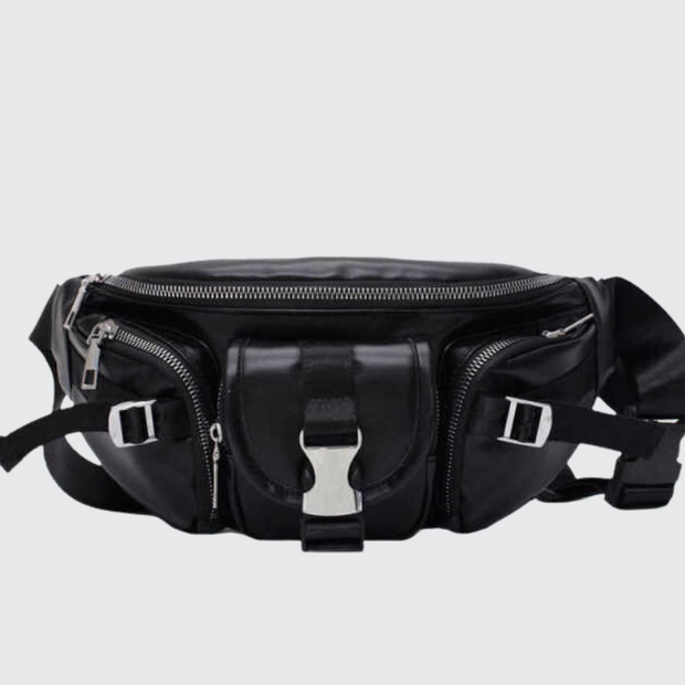 Waist belt buckle bag adjustable straps solid pattern type