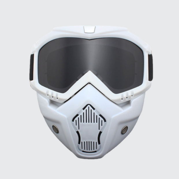 White techwear mask full face style mask