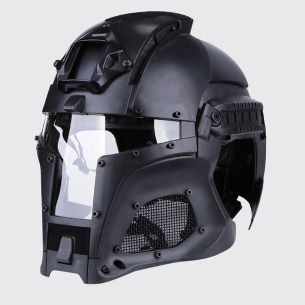 Military style wide visor helmet full face 