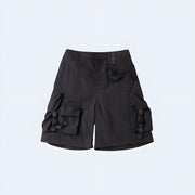 Sleek dark reflective shorts designed for the streets. Stay visible, stay stylish, day or night.