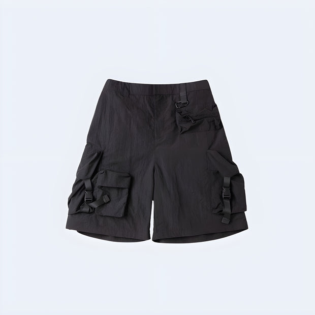 Sleek dark reflective shorts designed for the streets. Stay visible, stay stylish, day or night.