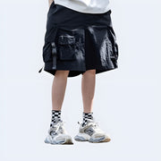 Cutting-edge dark reflective shorts with a sleek side profile. Perfect for those who move fast and stay seen.