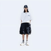 Step up your game with these dark reflective shorts — sleek, stealthy, and built for the urban night. Reflect your style, day or night.