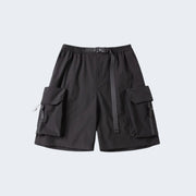 Elevate your streetwear game with these essential baggy black cargo shorts. Featuring a relaxed fit, multiple utility pockets, and a bold techwear aesthetic — perfect for everyday edge and comfort.