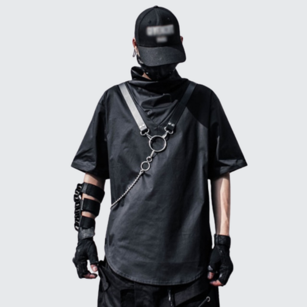 Functional techwear short sleeve modern ninja style t-shirt