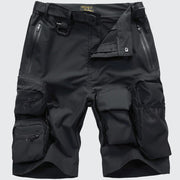 Utility cargo short zip pockets multiple pockets decoration