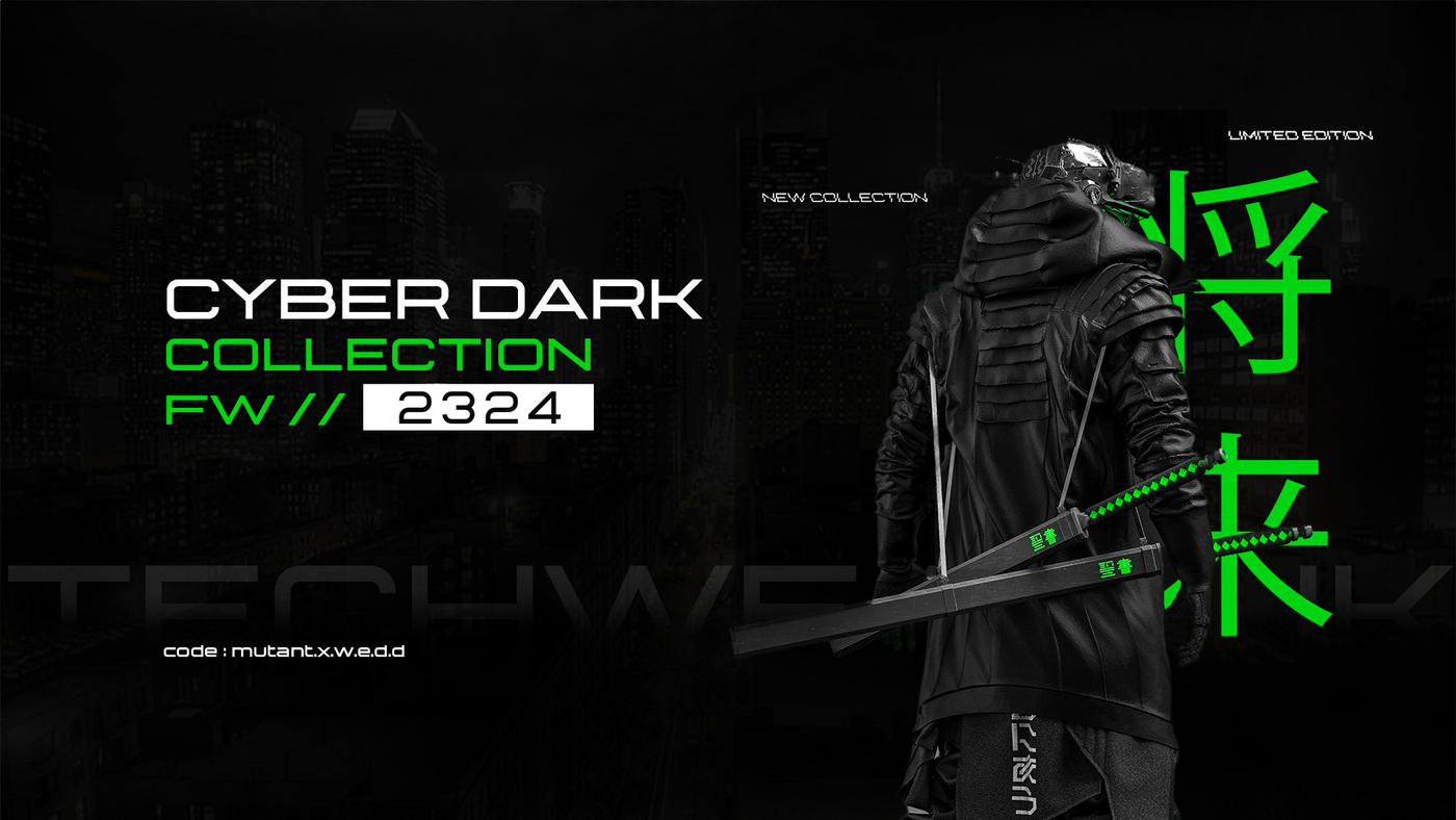 Techwear UK CyberDark homepage banner desktop