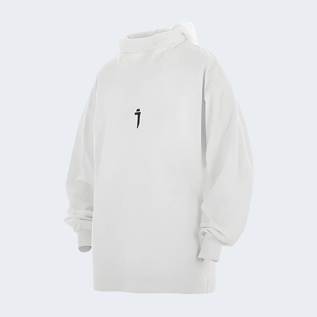 White double layered hoodie mens 