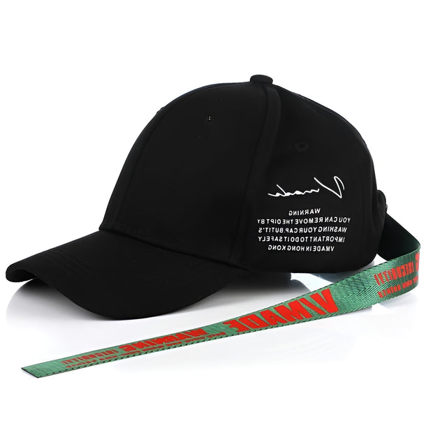vmade cap black with green tail
