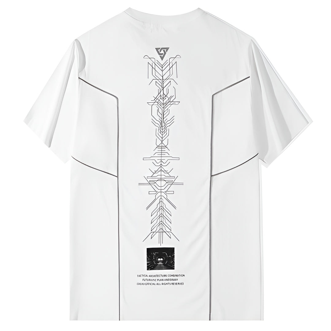 ★MAINBOOTH★Cyberpunk Raglan T-shirt(WHITE)★正規品/送料込 Cyberpunk T-Shirt - Jiye Heavy Industry Cyberpunk T-Shirt