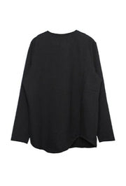Black Long Sleeve Zip Up Shirt