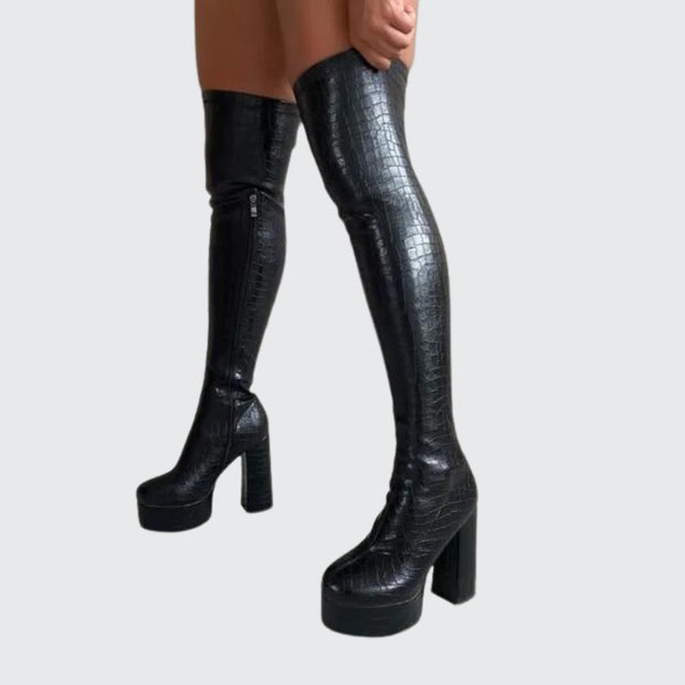 Goth Punk High Boots