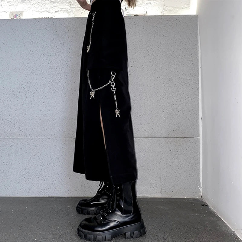 Emo Skirts With Chains Techwear UK