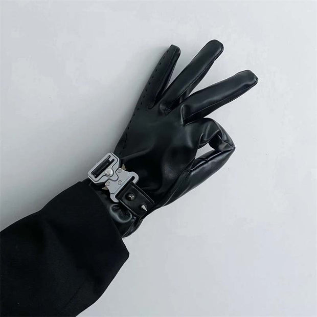 Spiked Leather Gloves