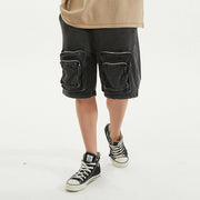 Zipper Cargo Shorts