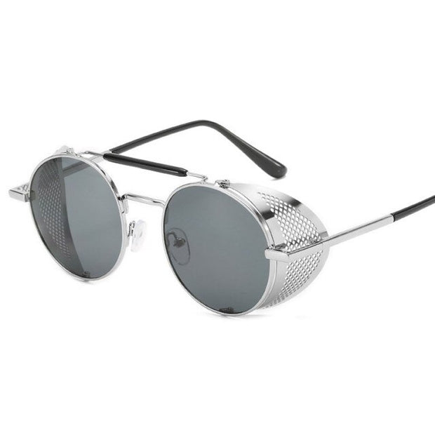 Sunglasses With Circle Lenses silver gray