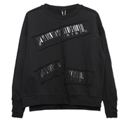 Unisex wearing black cyberpunk sweater