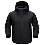 Black urban tactical hoodie adjustable hood