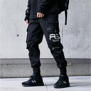 Multiple pockets & zippers on the side chaifenko black streetwear joggers