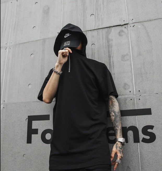 Hooded T-Shirt With Zip