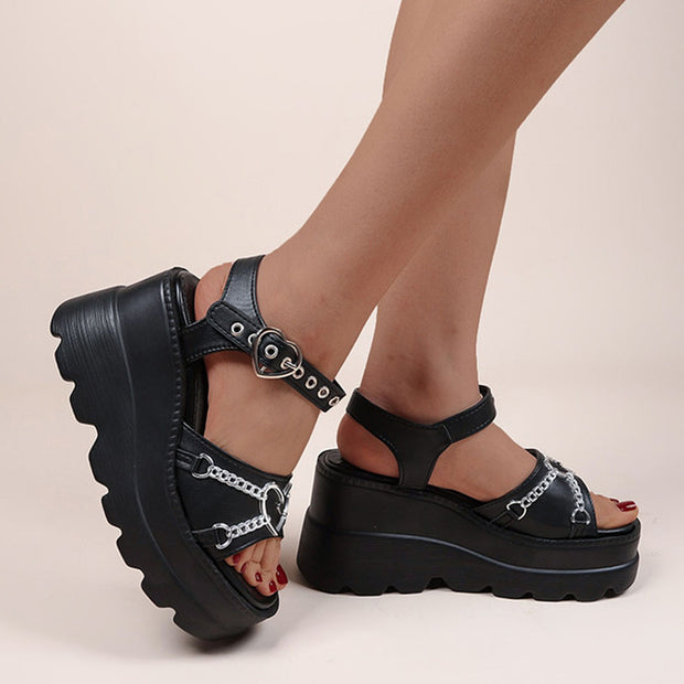 Black Goth Sandals