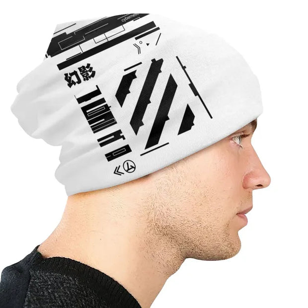 White Techwear Beanie