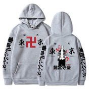 Light grey tokyo revengers hoodie design print