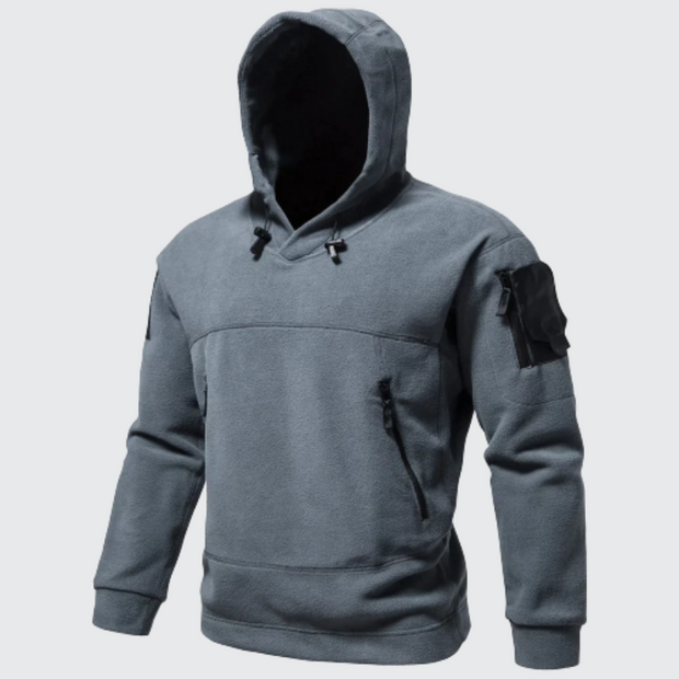Elastic on the ends of the sleeves tactical fleece hoodie