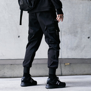 Chaifenko black streetwear joggers unisex wearing