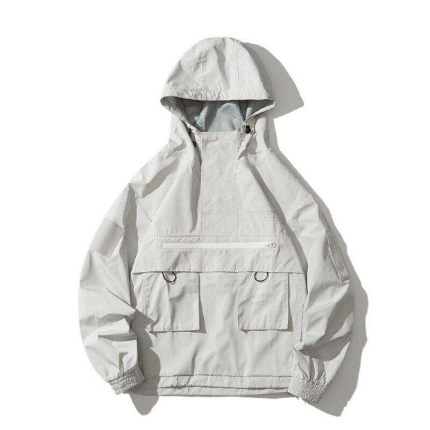 Unisex wearing white xgxf jacket comes with hood