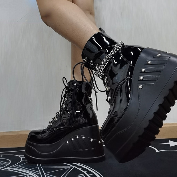 Goth Girl High Sole Sneakers