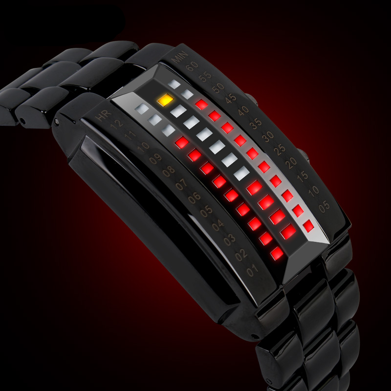 Techwear Red Binary Watch – Techwear UK